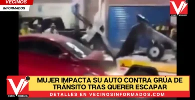 Mujer impacta su auto contra grúa de tránsito tras querer escapar de un operativo en CDMX
