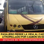 Pasajero pierde la vida al caer y ser atropellado por camión en EDOMEX