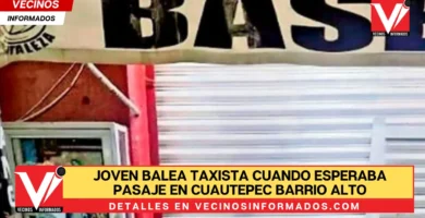 Joven balea taxista cuando esperaba pasaje en Cuautepec Barrio Alto, en la GAM