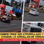 Hombre finge ser atropellado y provoca choque; lo arrollan de verdad |VIDEO