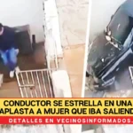 Conductor se estrella en una casa y aplasta a mujer que iba saliendo |VIDEO