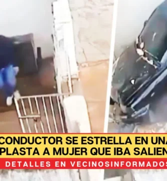 Conductor se estrella en una casa y aplasta a mujer que iba saliendo |VIDEO