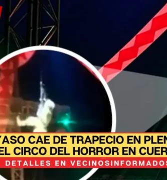 Payaso cae de trapecio en plena función del Circo del Horror en Cuernavaca |VIDEO