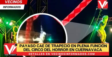 Payaso cae de trapecio en plena función del Circo del Horror en Cuernavaca |VIDEO