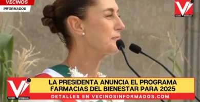 La presidenta Claudia Sheinbaum anuncia el programa Farmacias del Bienestar para 2025