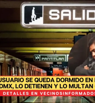 México Mágico: Usuario se queda dormido en el Metro CDMX, lo detienen y lo multan con miles de pesos