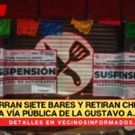 Cierran siete bares y retiran chelerías en la vía pública de la Gustavo A. Madero