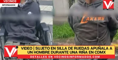 VIDEO | Sujeto en silla de ruedas apuñala a un hombre durante una riña en CdMx