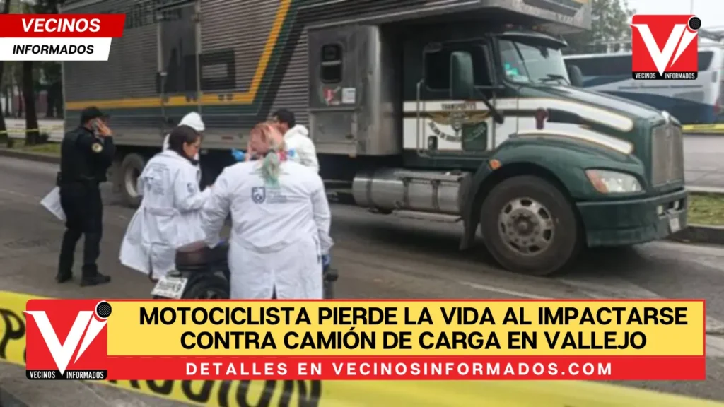 Motociclista pierde la vida al impactarse contra camión de carga en Vallejo