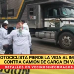 Motociclista pierde la vida al impactarse contra camión de carga en Vallejo