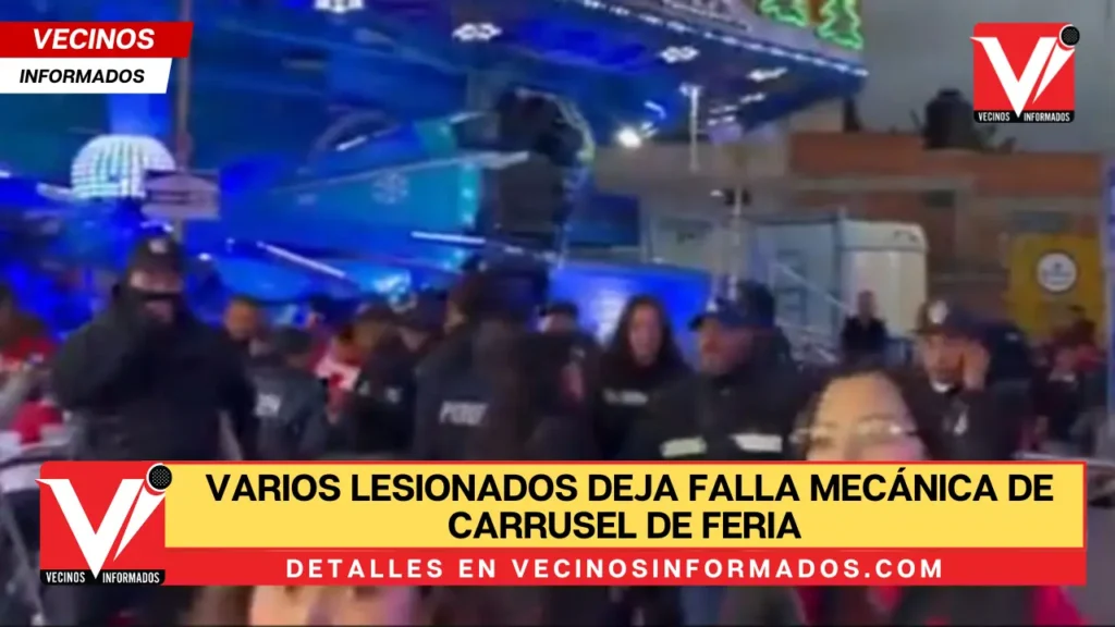 Varios lesionados deja falla mecánica de Carrusel de Feria de Pachuca