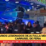 Varios lesionados deja falla mecánica de Carrusel de Feria de Pachuca