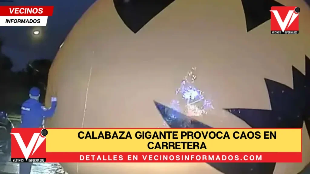 Calabaza gigante provoca caos en carretera en Ohio