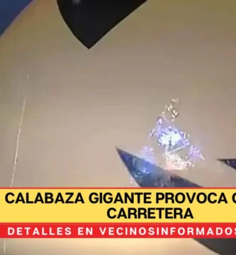 Calabaza gigante provoca caos en carretera en Ohio