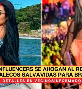 Influencers se ahogan al rechazar chalecos salvavidas para broncearse