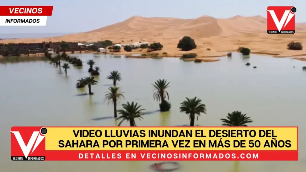 VIDEO Lluvias inundan el desierto del Sahara por primera vez en más de 50 años