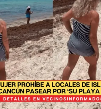 Mujer prohíbe a locales de Isla Blanca, Cancún pasear por ‘su playa privada’