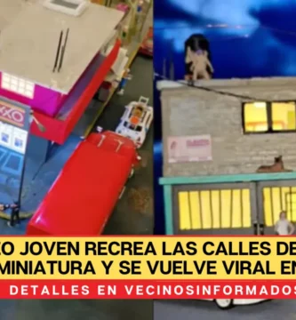 VIDEO Joven recrea las calles de México en miniatura y se vuelve viral en redes