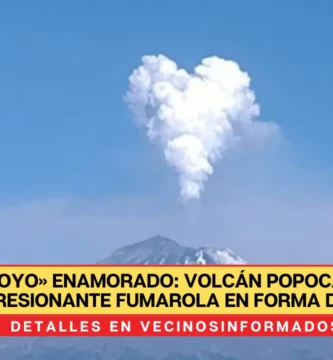 Don Goyo» enamorado: Volcán Popocatépetl saca impresionante fumarola en Forma de Corazón