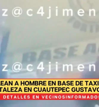 Balean a hombre en base de taxis de grupo Fortaleza en Cuautepec Gustavo A. Madero