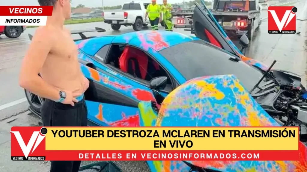 YouTuber destroza McLaren en transmisión en vivo