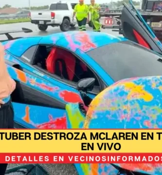 YouTuber destroza McLaren en transmisión en vivo