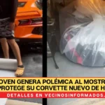 Joven genera polémica al mostrar cómo protege su Corvette nuevo de huracán ‘Milton