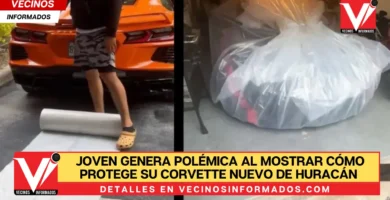 Joven genera polémica al mostrar cómo protege su Corvette nuevo de huracán ‘Milton