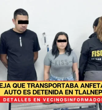 Pareja que transportaba anfetamina en su auto es detenida en Tlalnepantla