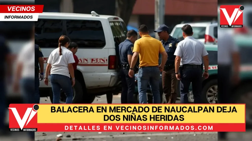 Balacera en mercado de Naucalpan deja dos niñas heridas