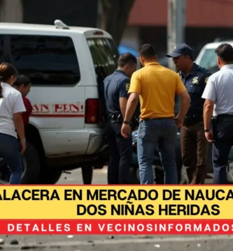 Balacera en mercado de Naucalpan deja dos niñas heridas