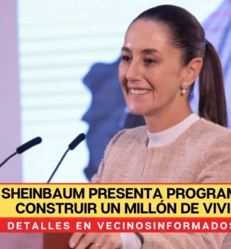 Sheinbaum presenta programa para construir un millón de viviendas