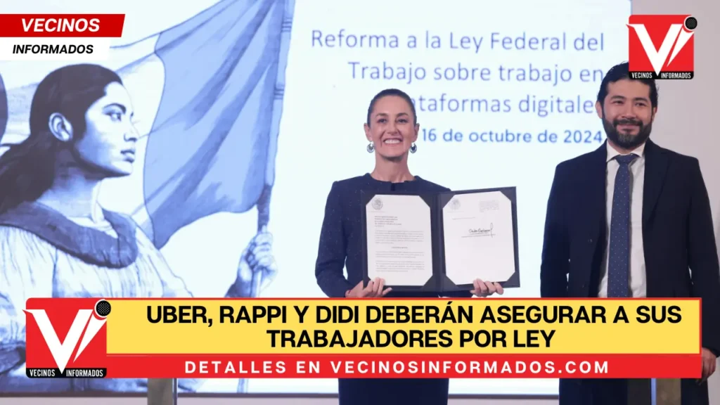 Uber, Rappi y DiDi deberán asegurar a sus trabajadores por ley