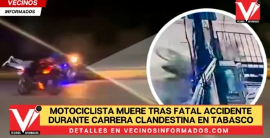 Motociclista muere tras fatal accidente durante carrera clandestina