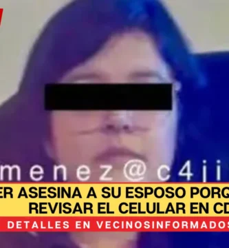 Mujer asesina a su esposo porque le quiso revisar el celular en CDMX