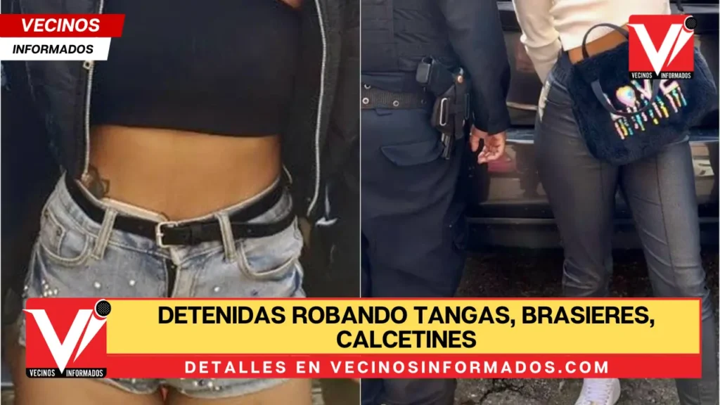 Jovenes se meten a tienda y las cachan robando tangas, brasieres, calcetines y blusas; así las detuvieron en CdMx