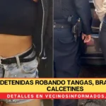 Jovenes se meten a tienda y las cachan robando tangas, brasieres, calcetines y blusas; así las detuvieron en CdMx