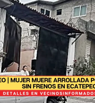 VIDEO | Mujer muere arrollada por un auto sin frenos en Ecatepec