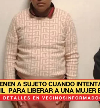 Detienen a sujeto cuando intentaba cobrar 20 mil pesos para liberar a una mujer en Ecatepec