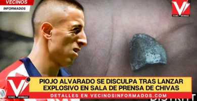 Piojo Alvarado se disculpa tras lanzar explosivo en sala de prensa de Chivas