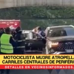 Motociclista muere atropellado en carriles centrales de Periférico Sur.