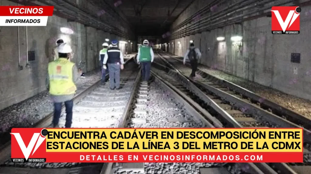 Encuentra cadáver en descomposición entre estaciones de la Línea 3 del Metro de la CDMX