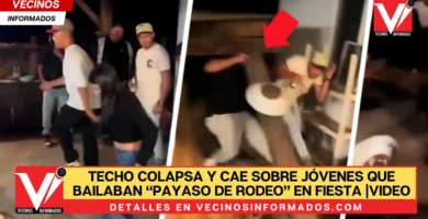 Techo colapsa y cae sobre jóvenes que bailaban “Payaso de rodeo” en fiesta