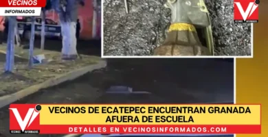 Vecinos de Ecatepec encuentran granada afuera de escuela; autoridades ya investigan