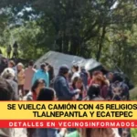 Se vuelca camión con 45 religiosos