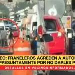 Video: Franeleros agreden a automovilista presuntamente por no darles propina