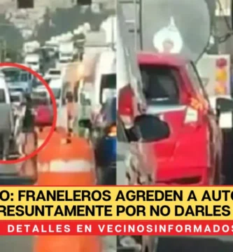 Video: Franeleros agreden a automovilista presuntamente por no darles propina