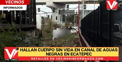 Hallan cuerpo sin vida en canal de aguas negras en Ecatepec