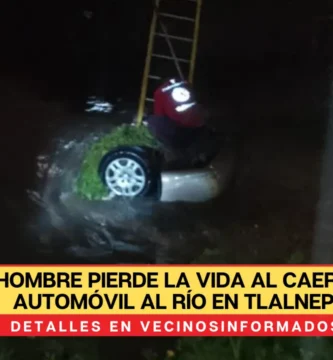 Video: Hombre pierde la vida al caer con su automóvil al Río en Tlalnepantla