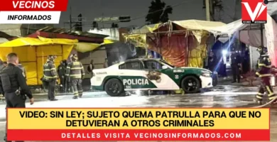 VIDEO: Sin ley; sujeto quema patrulla para que no detuvieran a otros criminales